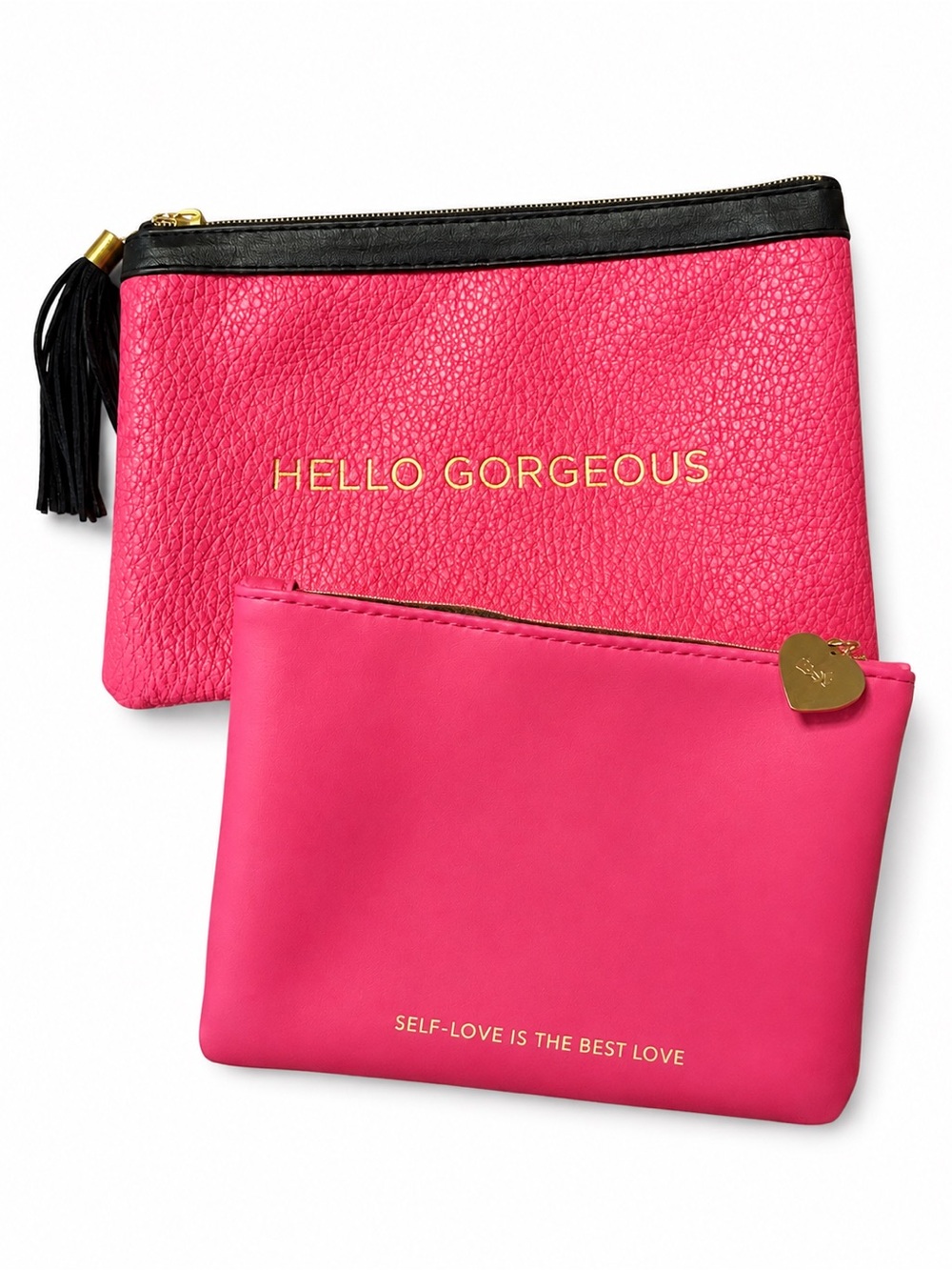 IPSY & Danielle Creations 2-Piece Pink Cosmetic Makeup Bag Set